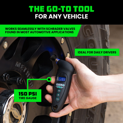 Rhino USA Digital Tire Pressure Gauge 150 Psi (Black) RGAUGE-DIGBLK RGAUGE-DIGBLK User 3