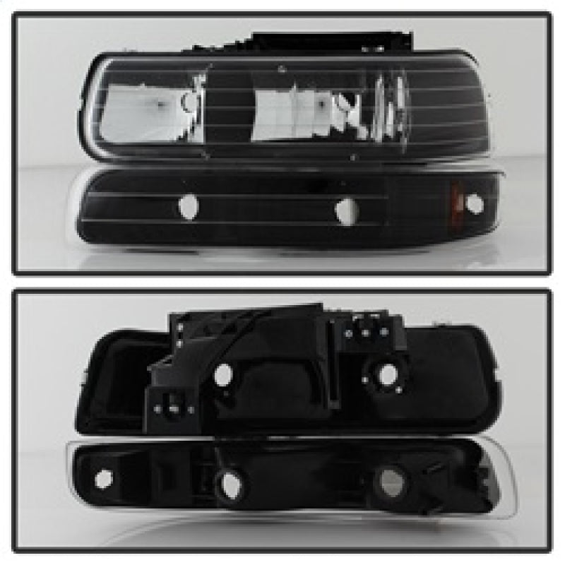 SPYDER Xtune Chevy TahOE 00-06 Amber Crystal Headlights w/ Bumper Lights Black HD-JH-CSIL99-SET-AM-BK 5064219 5064219 Photo - Unmounted