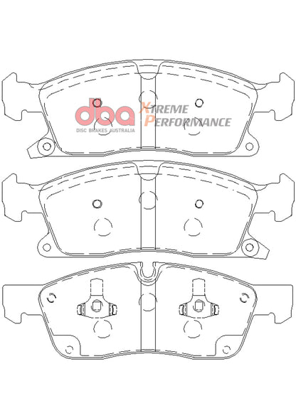 DBA 11-12 Dodge Durango / 11-12 Jeep Grand Cherokee XP650 Front Brake Pads DB2216XP DB2216XP Photo - out of package
