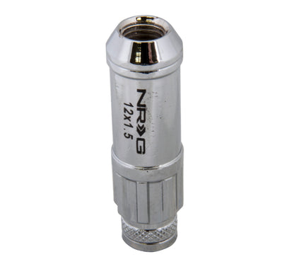 NRG M12 x 1.5 New Steel Lug Nut w/ Dust Cap Cover Set 21 Pc Silver w/ Lock LN-LS700SL-21 Photo - Primary