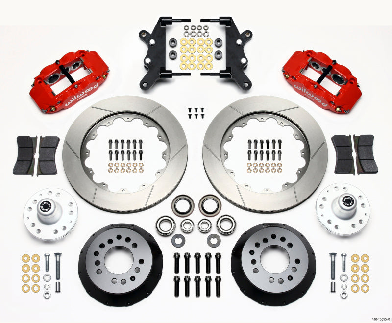 Wilwood Narrow Superlite 6R Front Hub Kit 14.00in Red 60-68 Ford / Mercury Full Size / Galaxie 140-13655-R 140-13655-R Photo - Primary