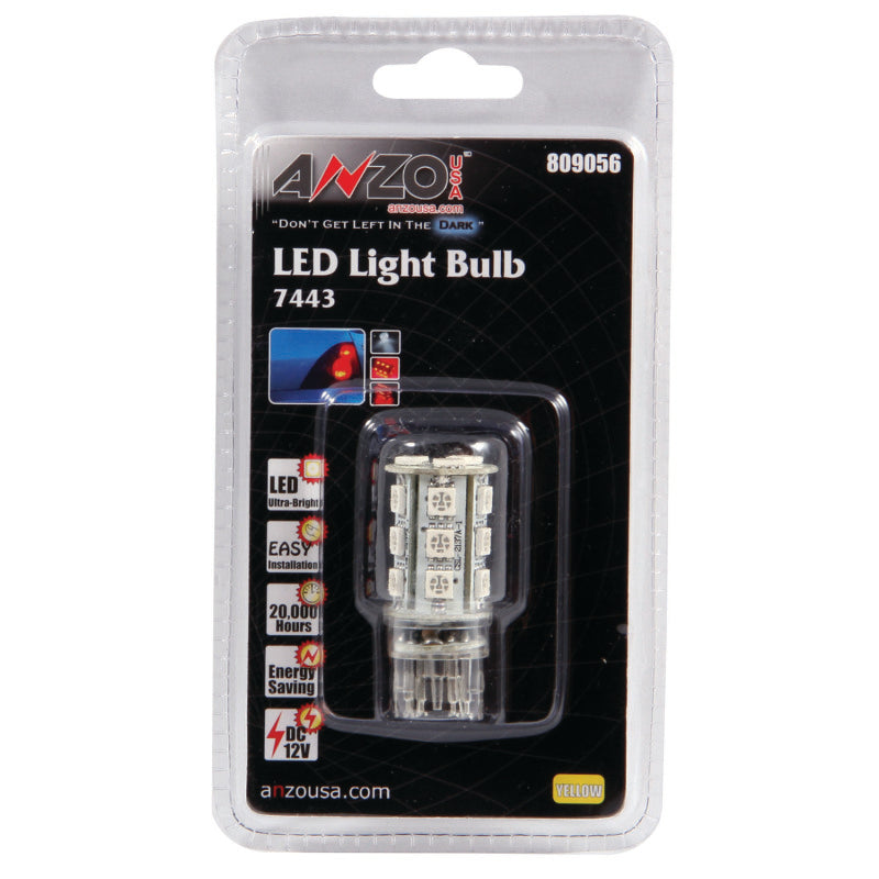 ANZO LED Bulbs Universal 7445 Amber - 18 LEDs 1 3/4in Tall 809056 809056 Photo - Primary