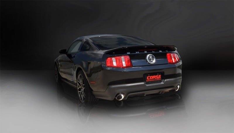 Corsa Performance 11-12 Ford Mustang Shelby GT500 5.4L V8 Polished Sport Axle-Back 14320 Photo - Mounted