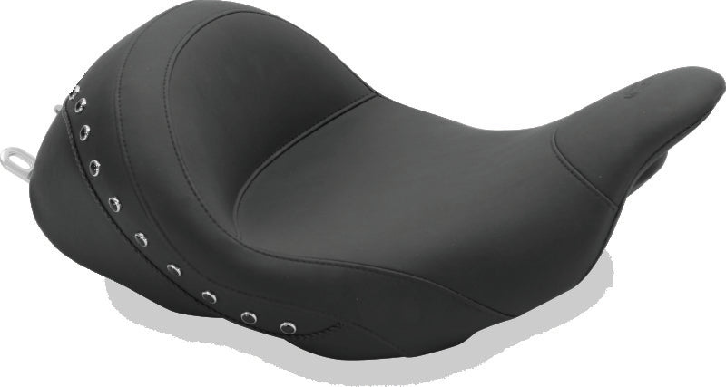 Mustang Motorcycle Mustang 08-21 Harley Electra Glide Std,Rd Glide,Rd King,Str Glide Lowdown Solo Seat w/Studs - Black 76082 76082 Photo - Primary