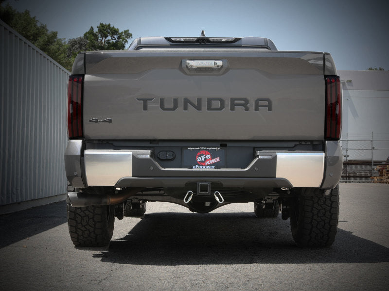 aFe 2022 Toyota Tundra V6-3.5L (tt) Vulcan Series 2.5in to 3in 304 SS Cat-Back Exhaust w/ Black Tip 49-36061-B 49-36061-B Photo - Mounted