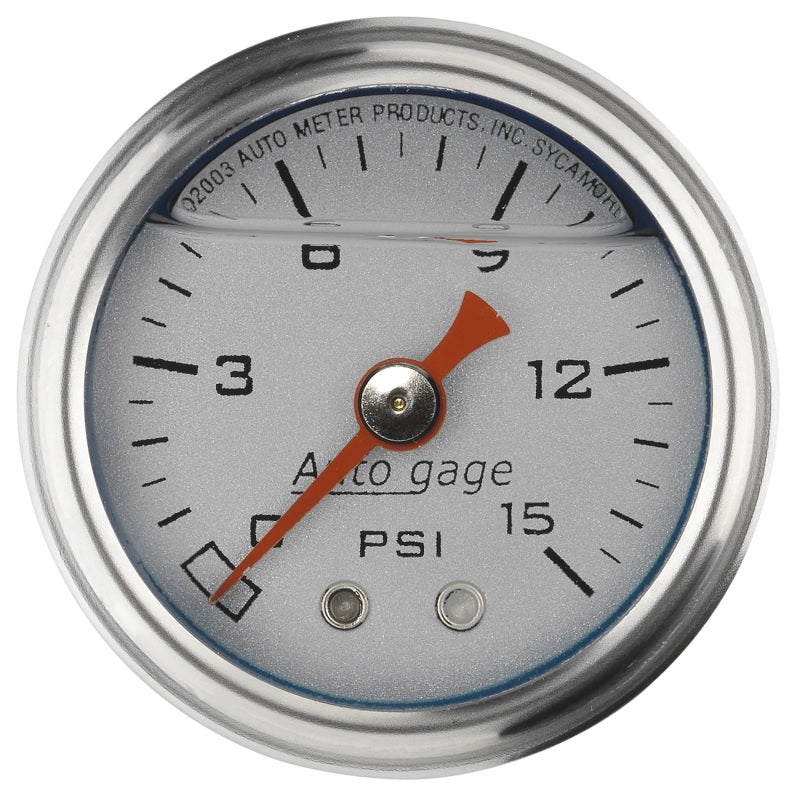 Autometer t Comp 2178 Pressure 0-15 PSI Silver Gauge 2178 Photo - Primary