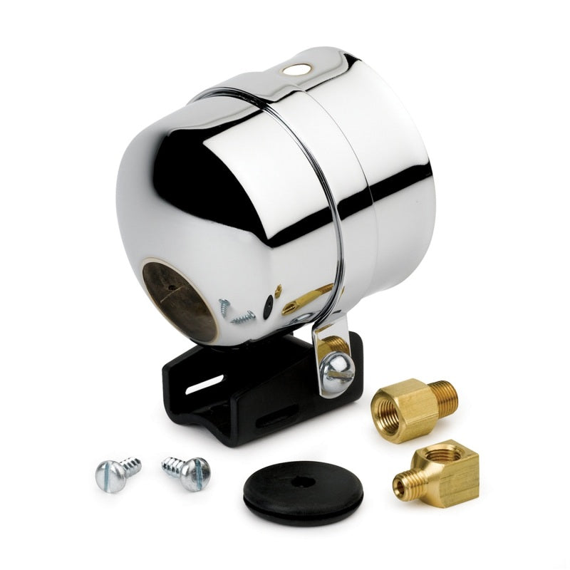 Autometer Gauge Mount, 2 5/8", Pedestal W/ Chrome Cup, for Liquid Filled Mech. G 5201 Photo - Primary