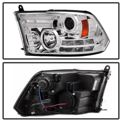 Spyder Dodge Ram 13-15 Projector Headlights Light Bar DRL Chrome PRO-YD-DR13-LBDRL-C 5080905 5080905 Photo - Unmounted