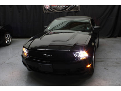 Spyder Ford Mustang 99-04 Projector Headlights LED Halo Black High H1 Low H1 PRO-YD-FM99-1PC-AM-BK 5010445 5010445 Photo - Mounted