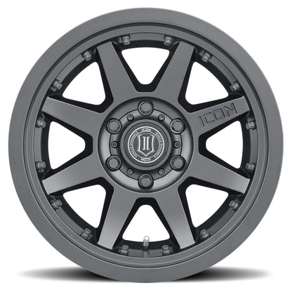 ICON Rebound Pro 17x8.5 6x5.5 25mm Offset 5.75in BS 95.1mm Bore Satin Black Wheel 21817859057SB 21817859057SB Photo - Unmounted