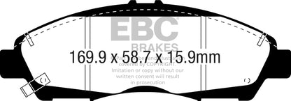 EBC 2017+ GMC Acadia (2nd Gen) 2.5L Greenstuff Front Brake Pads DP63063 DP63063 Photo - Primary
