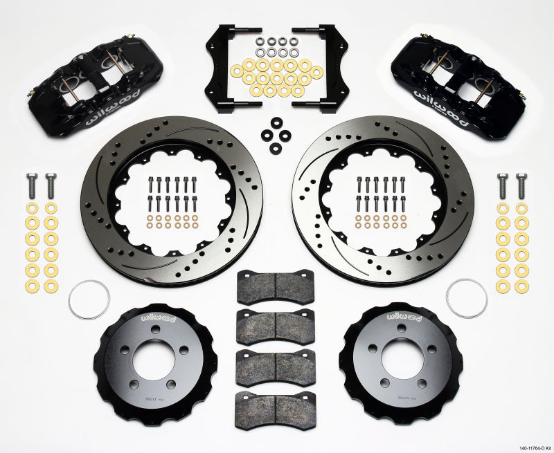 Wilwood AERO6 Front Hat Kit 14.25 Drilled 2006-10 Magnum/Challngr/Chrgr/300C 140-11764-D 140-11764-D Photo - Primary