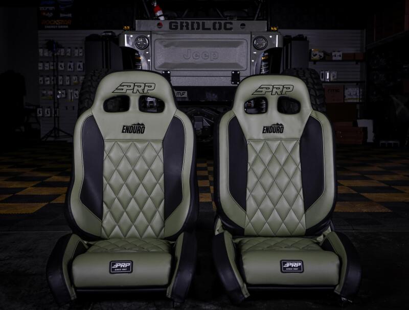 PRP Seats PRP EnduroTrek Reclining Suspension Seat - Black Suede - Passenger A8901045-241 A8901045-241 Photo - Close Up