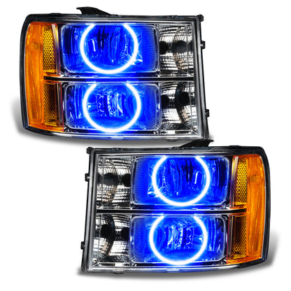 ORACLE Lighting 07-13 GMC Sierra Pre-Assembled LED Halo Headlights - (Round Ring Design) -Blue 8165-002 8165-002 Photo - in package