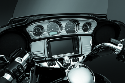 Kuryakyn Dluxe Tri-Line Stereo Trim Kit 7240 7240 Photo - Primary