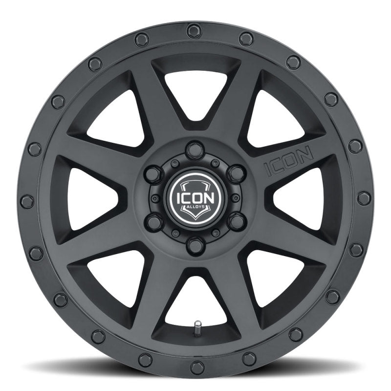ICON Rebound 17x8.5 6x5.5 25mm Offset 5.75in BS 95.1mm Bore Double Black Wheel 1817859057DB 1817859057DB Photo - Close Up