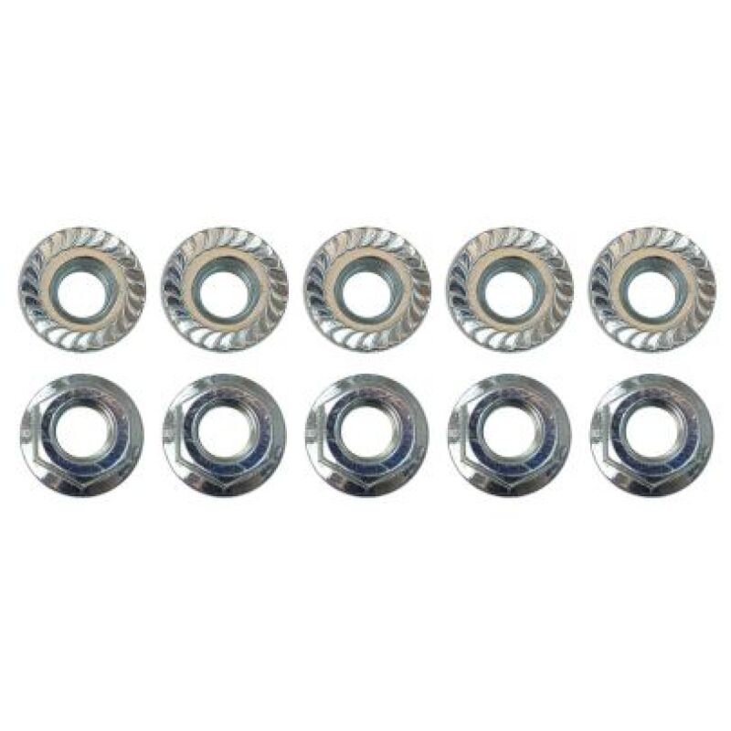 Moroso Zinc Serrated Flange Nuts - M8 X 1.25 (10 Pack) 38834 38834 User 1