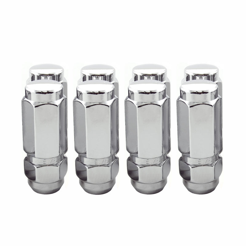McGard Hex Lug Nut (Cone Seat / Duplex) 9/16-18 / 7/8 Hex / 2.5in. Length (8-Pack) - Chrome 64806 64806 Photo - out of package