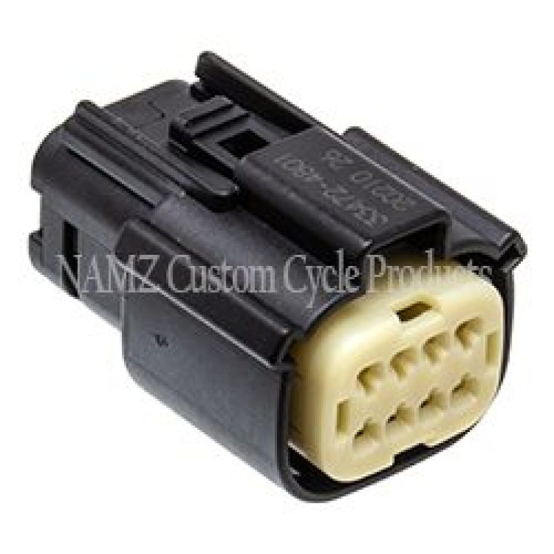 NAMZ 07-23 V-Twin VRSAW/CR/CX Models Molex MX-150 8-Position Female Connector - Blk (HD 72479-07BK) NM-33472-0801 NM-33472-0801 Photo - Primary