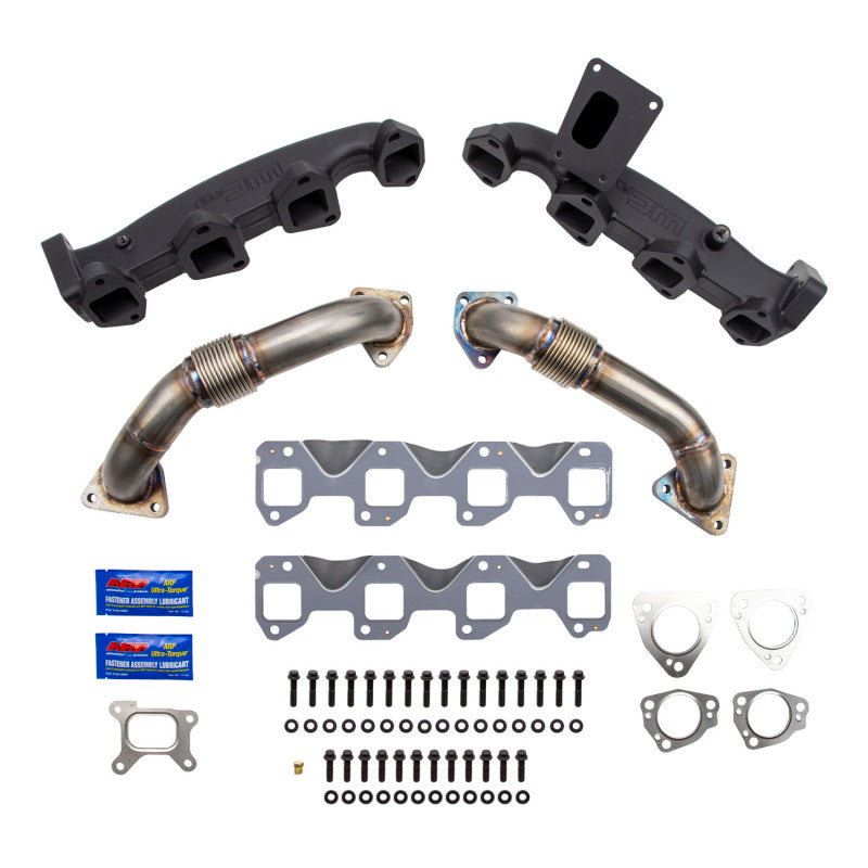 Wehrli 17-24 Chevrolet Duramax Billet Exhaust Manifold & Stainless Up Pipe Kit w/ Gaskets & Hardware WCF100226 WCF100226 Photo - Primary