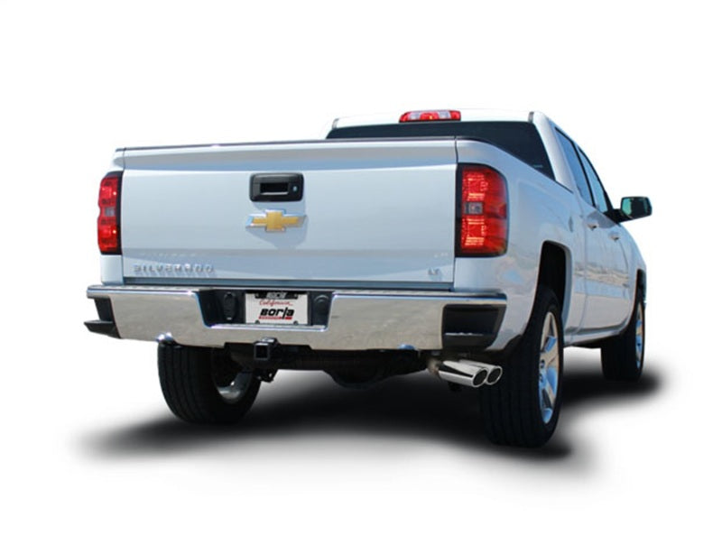 Borla 14 Silv/Sierra 1500 EC Std/CC Short 143.5in WB S-Type Dual Rolled Side Exit Cat-Back Exhaust 140576 140576 Photo - Close Up