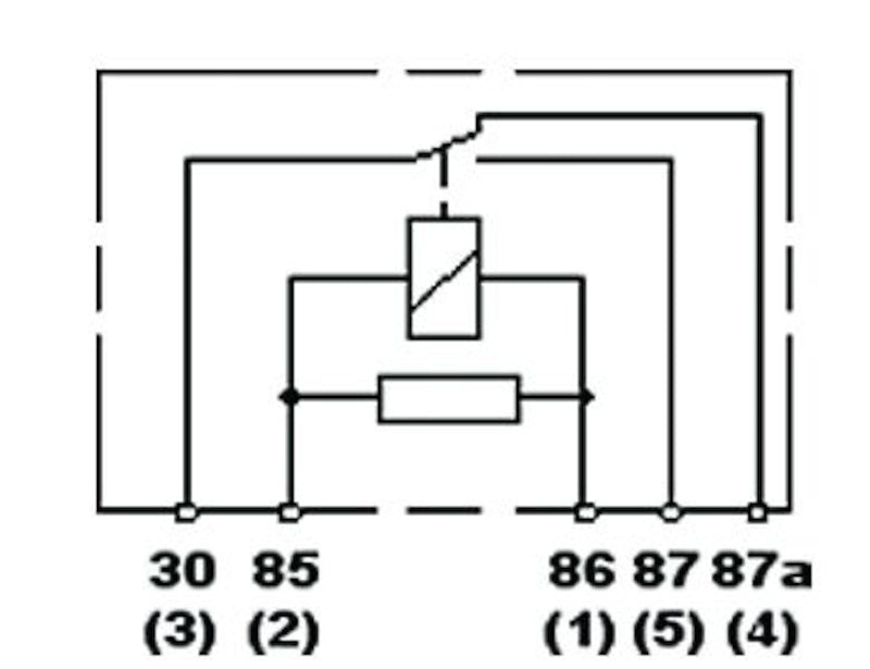 Hella Relay 12V 20/40A Spdt Res Wthr 007794327 007794327 Technical Drawing