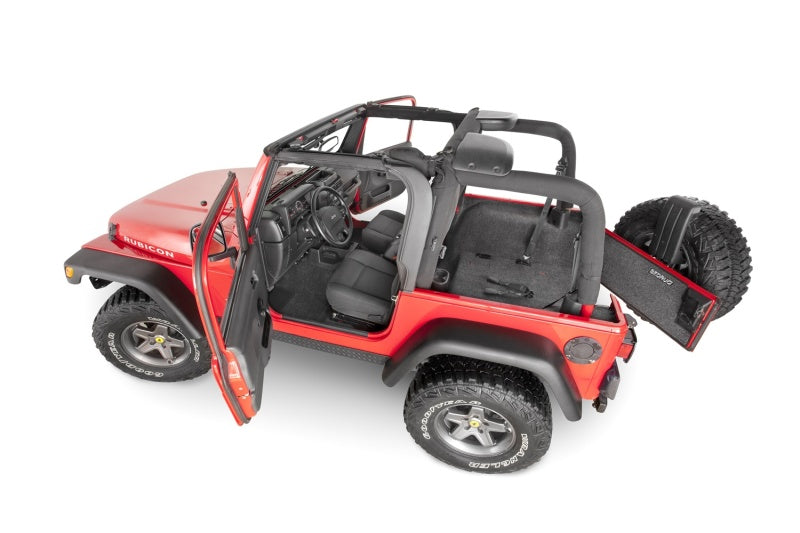 Bedrug 97-06 Jeep TJ/LJ Front 3PC FloorR Kit (With Center Console) BRTJ97F Photo - Mounted