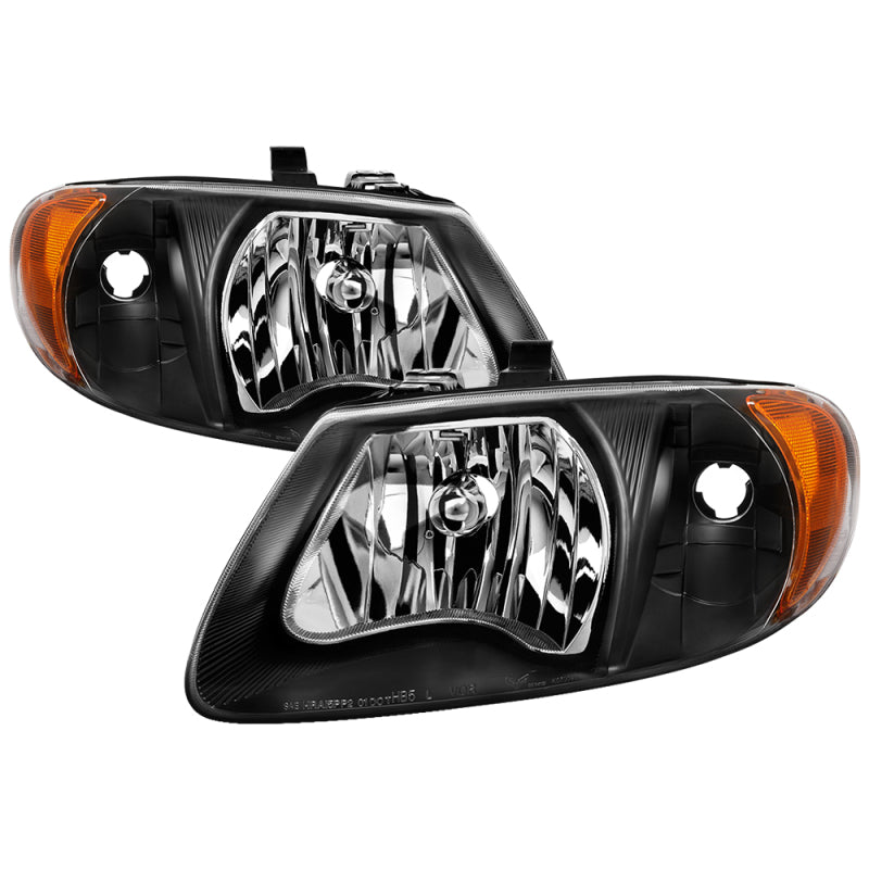 SPYDER Xtune Chrysler Voyager & Grand Voyager 01-03 Crystal Headlights Black HD-JH-DCA01-AM-BK 9024887 9024887 Photo - Primary