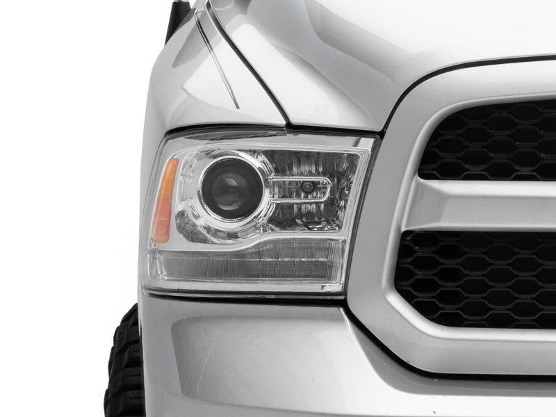 Raxiom 09-18 Dodge RAM 1500 LED Halo Headlights w/ Swtchbck Turn Signals- Chrome Hsng (Clear Lens) R111519 R111519 Photo - Close Up