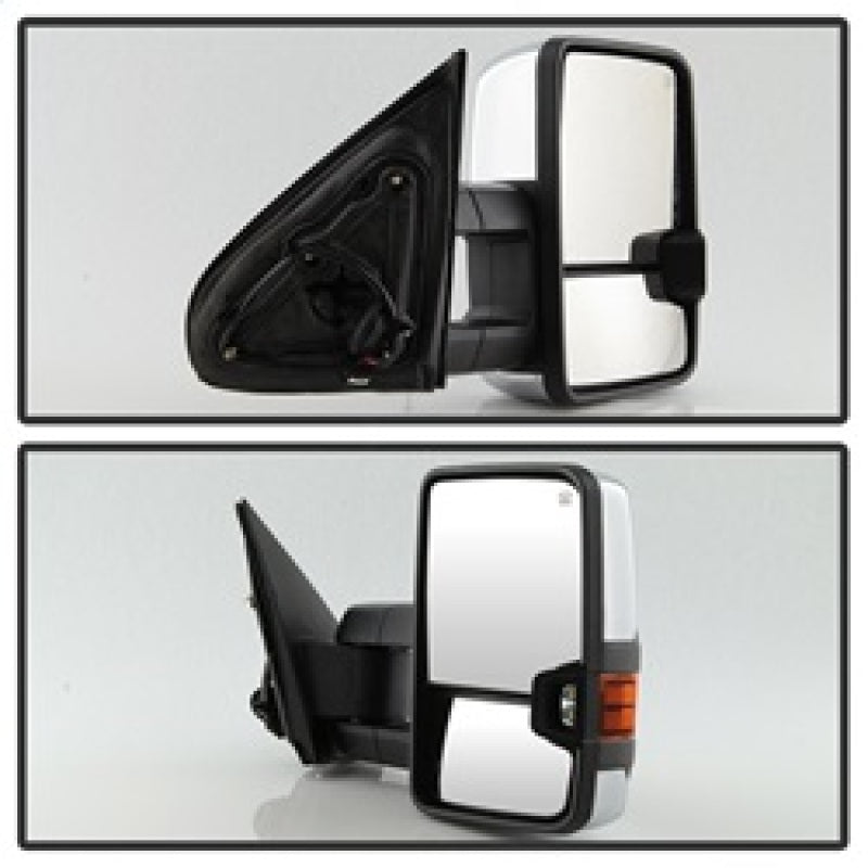 SPYDER xTune Chevy Silverado 14-16 Heated Amber LED Signal Mirror Chrome MIR-CSIL14S-G3C-PWH-AM-SET 9936777 9936777 Photo - Unmounted