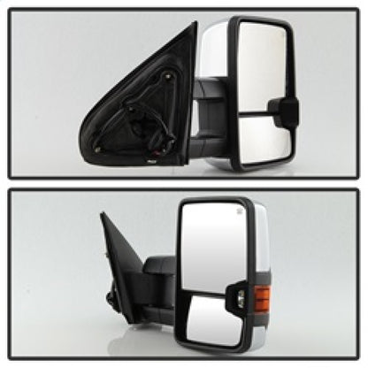 SPYDER xTune Chevy Silverado 14-16 Heated Amber LED Signal Mirror Chrome MIR-CSIL14S-G3C-PWH-AM-SET 9936777 9936777 Photo - Unmounted