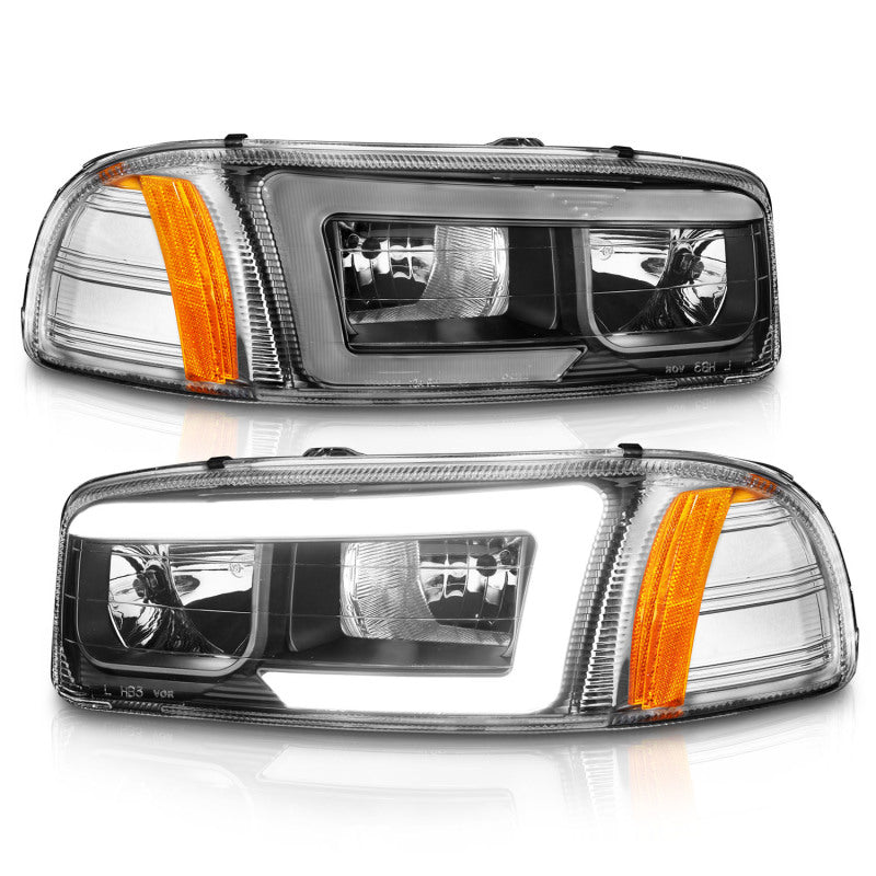 Anzo 99-17 GMC Sierra/Denali Headlights Black Amber (w/C Light Bars) 111522 111522 Photo - Unmounted