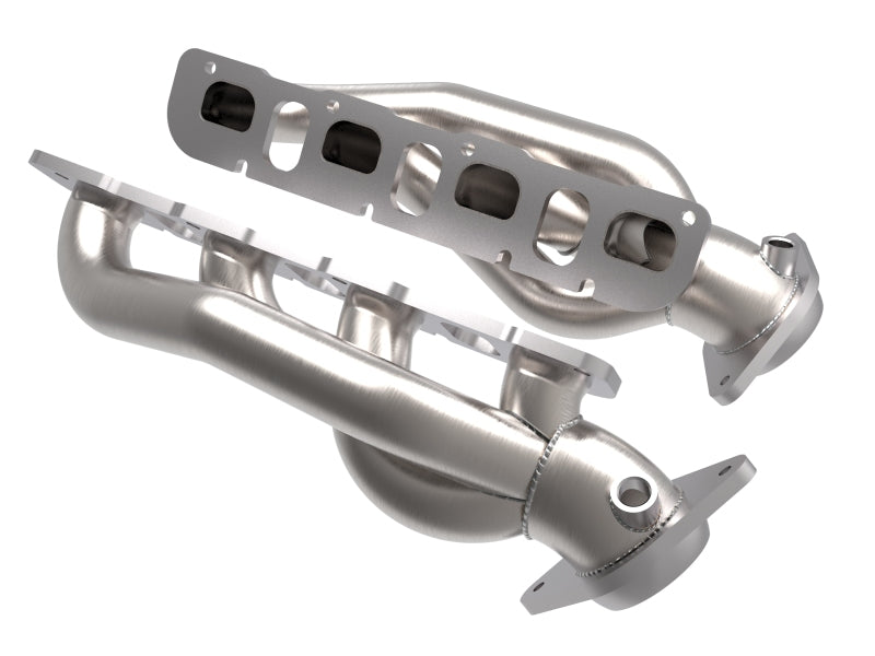 aFe Power Twisted Steel 304SS Shorty Header 2021 Ram 1500 TRX V8-6.2L (uncoated) 48-32030 48-32030 Photo - Unmounted