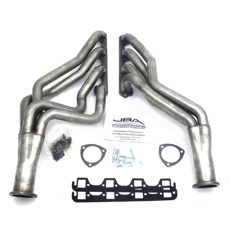 JBA 65-73 Ford Mustang 260-302 SBF 5 Speed T5/T56 1-3/4in Primary Raw 409SS Long Tube Header 6611S 6611S Photo - Primary