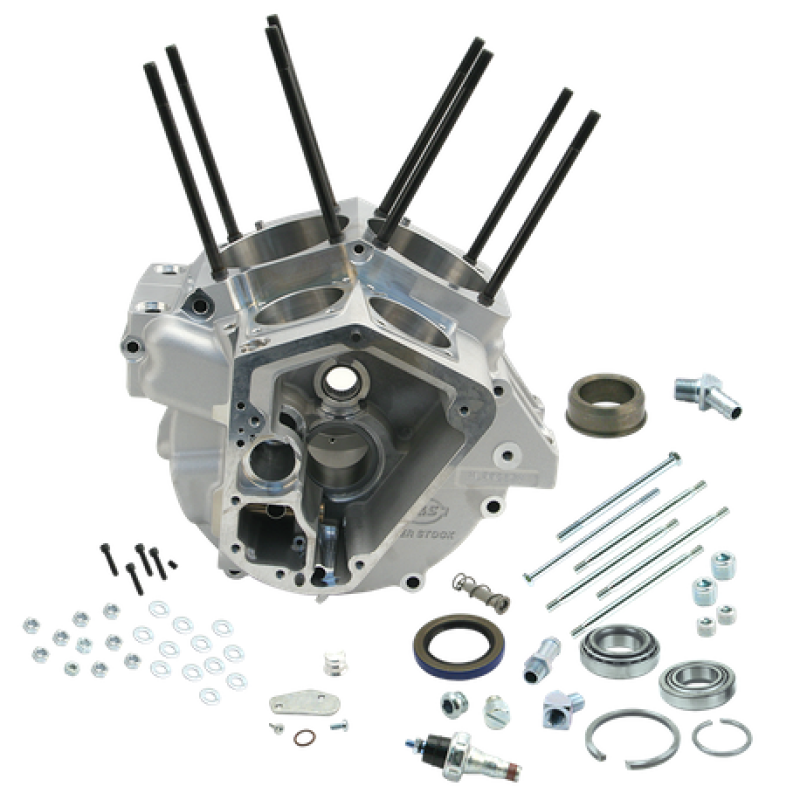 S&S Cycle 84-91 BT w/ 3-5/8in Bore Super Stock Alternator Style Crankcase - Natural 31-0001