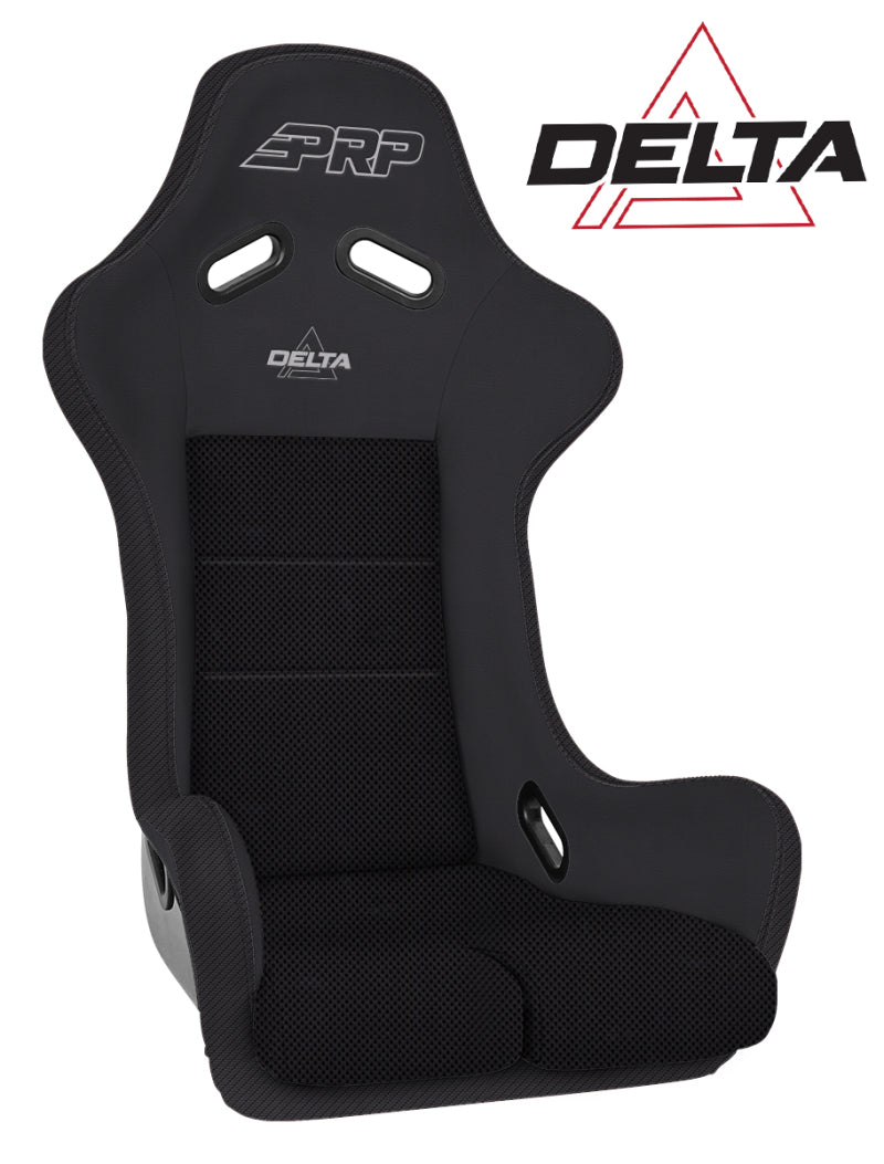 PRP Seats PRP Delta Composite Seat- Black (PRP Silver Outline/Delta Silver- Black Stitching) A37F-201 A37F-201 Photo - Primary