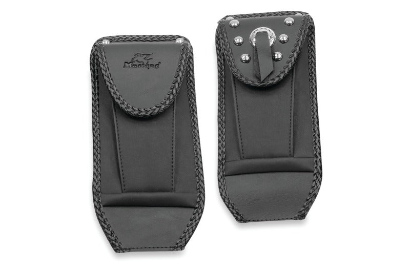 Mustang Motorcycle Mustang 00-17 Harley Softail with Square Dash Tank Bib w/Studs- Black 93311 93311 Photo - Primary