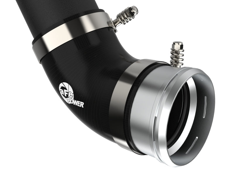 aFe 21+ Ford F-150 V6-3.5L (tt) BladeRunner 3in to 3.5in Aluminum Cold Charge Pipe Black 46-20519-B 46-20519-B Photo - Close Up