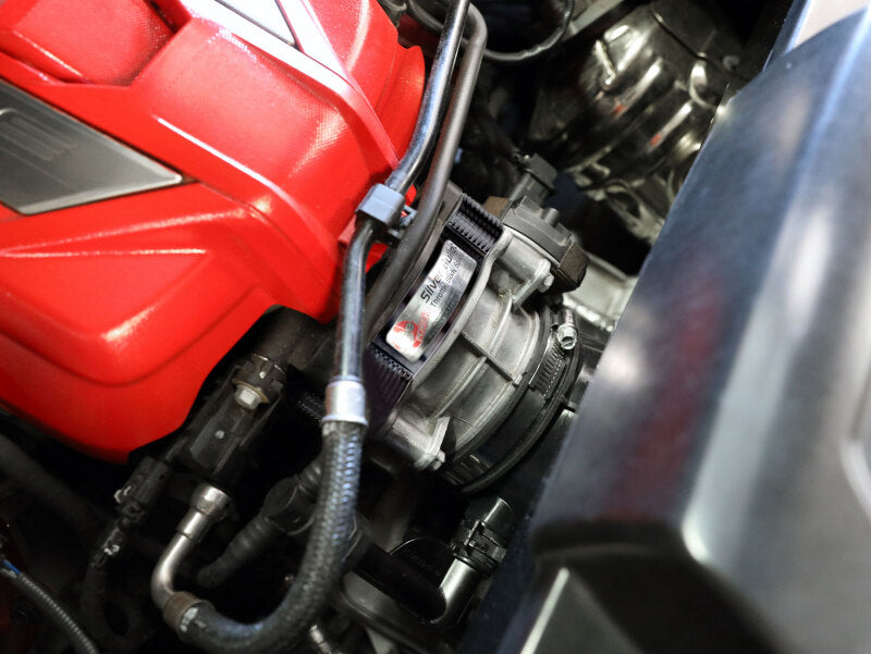 aFe 2020 Vette C8 Silver Bullet Aluminum Throttle Body Spacer / Works With Factory Intake Only - Blk 46-34017B 46-34017B Photo - Mounted