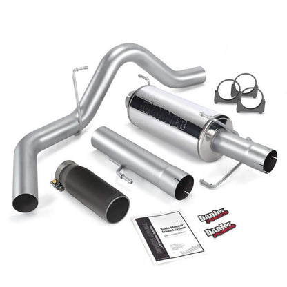 Banks Power 04-07 Dodge 5.9L 325Hp CCLB Monster Exhaust System - SS Single Exhaust w/ Black Tip 48701-B 48701-B Photo - Primary