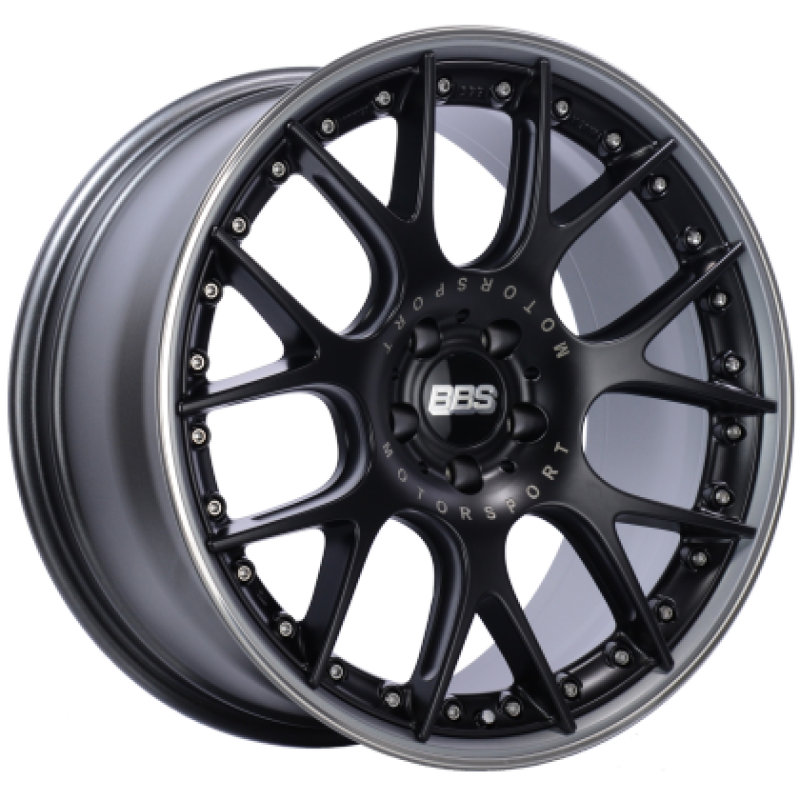 BBS CH-RII 22x11.5 5x120 ET34 Satin Black Center Platinum Lip SS Rim Protector Wheel - 82mm PFS Req. CH7300BPPO CH7300BPPO User 1