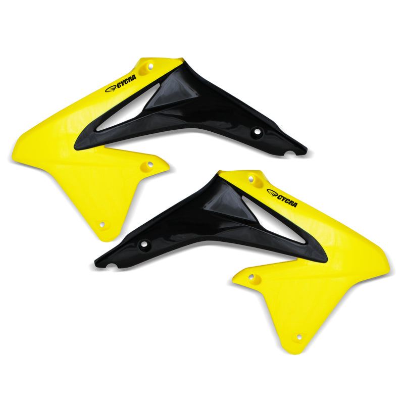 Cycra 08-17 Suzuki RMZ-450 Powerflow Radiator Shrouds Yellow 1CYC-1869-55 1CYC-1869-55 Photo - Primary