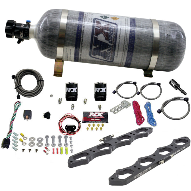 Nitrous Express 2018+ Ford 5.0L Coyote Wet Direct Port Plate System (w/12lb Bottle) 20956-12 20956-12 Photo - Primary