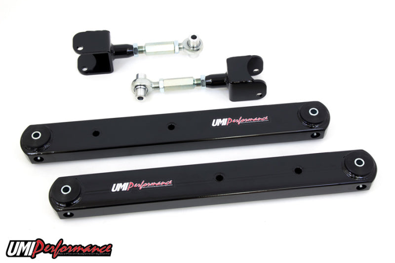 UMI Performance 78-88 GM G-Body Rear Control Arm Kit Fully Boxed Lowers Adjustable Uppers 302117-B 302117-B Photo - Primary