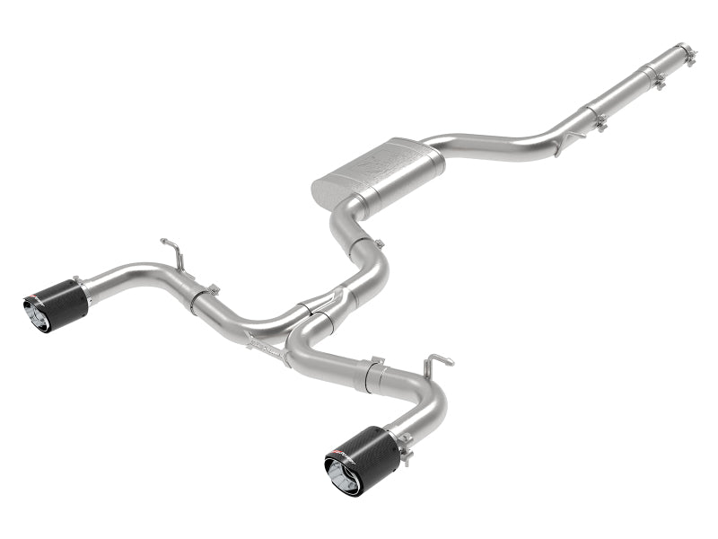 aFe MACH Force-Xp 3 IN to 2-1/2 IN Stainless Steel Cat-Back Exhaust Carbon Volkswagen GTI 15-17 49-36418-C 49-36418-C Photo - Primary