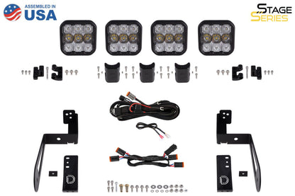 Diode Dynamics Jeep JK SS5 4-Pod CrossLink Grille Lightbar Kit Pro - White Combo DD7272 DD7272 User 5