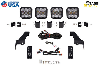 Diode Dynamics Jeep JL SS5 4-Pod CrossLink Grille Lightbar Kit Pro - Yellow Combo DD7269 DD7269 User 7