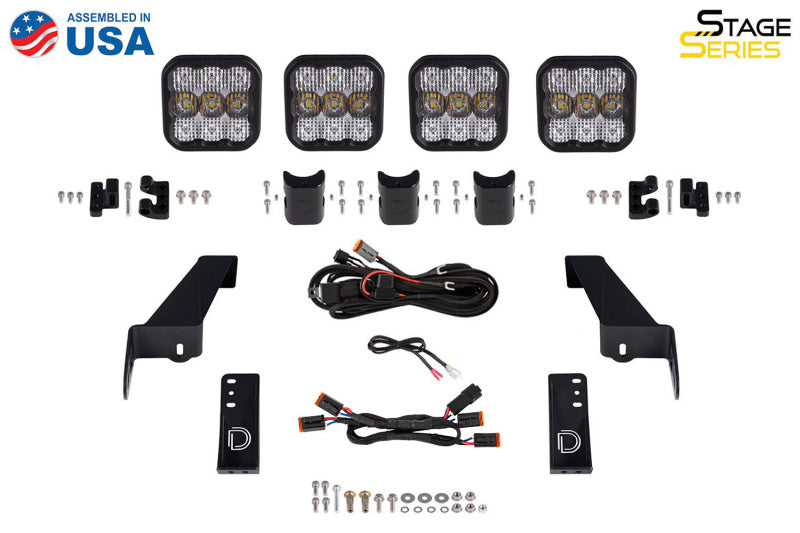 Diode Dynamics Jeep JL SS5 4-Pod CrossLink Grille Lightbar Kit Sport - Yellow Combo DD6827 DD6827 User 7