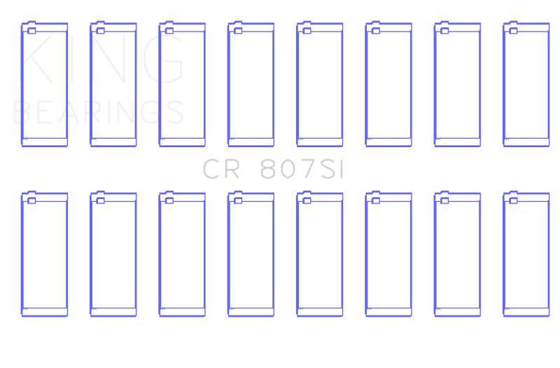 King Engine Bearings King Chevy LS1 / LS6 / LS3 (Size STD) Silicone Bi-Metal Alum Rod Bearing Set CR807SI CR807SI Photo - Primary