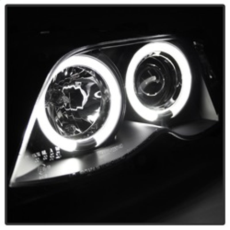 Spyder BMW E46 3-Series 02-05 4DR Projector Headlights 1PC LED Halo Blk PRO-YD-BMWE4602-4D-AM-BK 5042415 5042415 Photo - Unmounted